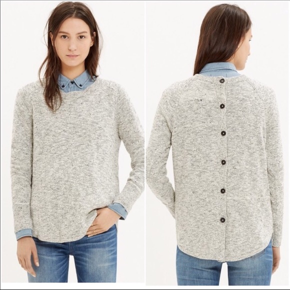 Madewell Sweaters - Madewell Marled Button Back Sweater